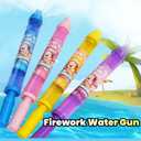 2 x Firework Water Gun, Romantic Fireworks Style Water Spray Toy for Couples, High Pressure Pull-Out Sprinkler Spray Toys for Bathing, Pool, Party Entertainment (2Pcs E)