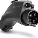 Lectron NACS to J1772 EV Charging Adapter - Compatible with Tesla Wall Connectors, Destination Chargers, & Mobile Connectors (80A, 240V) - for J1772 Electric Vehicles - UL 2252 Certified (Black)