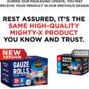 24 Gauze Rolls - 4" x 4.1yd - Soft and Breathable Rolled Gauze - Latex-Free Premium Individually Wrapped Bandages with Bonus Tape - First Aid Conforming Stretch Wrap for Wound Care - Vet Wrap