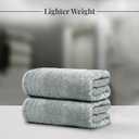 Tens Towels Pack of 8 Towels Set, 2 Extra Large Bath, 2 Hand, 4 Washcloths, 100% Cotton, Lighter Weight, Quicker to Dry, Super Absorbent, Perfect for Bathroom, Cool Grey