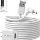 OLAIKE 5m/16ft Charge Cable with DC Power Adapter Compatible with Ring Stick Up Cam Battery 3rd Gen/2nd Gen/Plug-in, Weatherproof Cable to Continuously Charge Your Camera,White