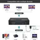 MT-ViKI HDMI Splitter 1 in 4 Out, 4K 30Hz Powered HDMI Distributor for 4 Monitors, Supports 3D & HDCP 1.4, Mirror Only, Compatible with Gaming Consoles, Streaming Sticks & PCs, with Power Adapter