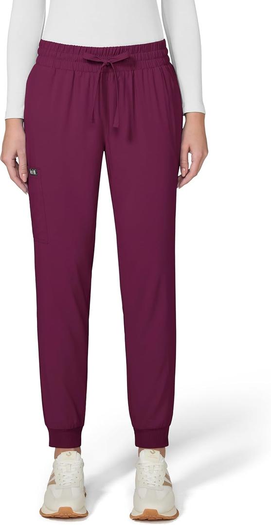 KOI Basics Women's 741 Gemma Jogger Pant (Wine)