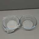 8-inch Round Tempered Glass Bowl for Mixing Salad or Cereal, Set of 2