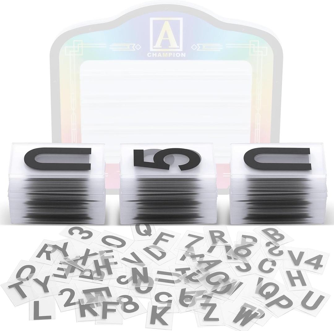3 Sets 3 x 2 in Bottle Service Sign Replacement Cards 2 Sets Letters A-z and 1 Numbers 0-9 Marquee LED VIP Light Bottle Service Sign Cards for Nightclub Club Bars Party, Without LED Board