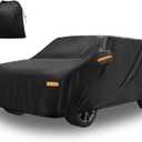 X AUTOHAUX Car Cover for Kia Soul Aluminum Film Outdoor Waterproof Sun Rain Snow Hail Protection with Driver Door Zipper