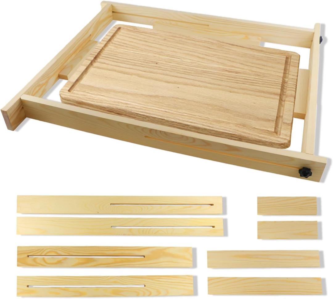 Juice Groove Router Jig  Adjustable Wooden Router Guide with 8 Spacers,Router Jigs Fits Cutting Boards Up to 22 x 29 in,Perfect for Square Recess Cuts Accessories