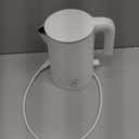 WTJMOV Electric Kettle Stainless Steel, 1.0L Small Water Boiler 1200W Fast Boiling, Double Wall Tea Kettle Pot Automatic Shut Off, Durable Coffee & Tea Maker/Warmer/Heater White
