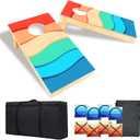 Portable 2 ft x 1 ft Cornhole Game Set with 8 Bean Bags and 1Carry Bag Excellent for Indoor & Outdoor Play  Fun Filled Cornhole Sets (Solid wood CH-kids)