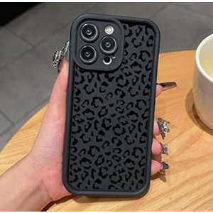 NAOKIFU for iPhone 17 Pro Max Case Cute Cheetah Print Phone Cases, Aesthetic Black Leopard Print Phone Cover Shockproof Protective Slim Soft TPU Silicone Bumper Cover for Women Girls