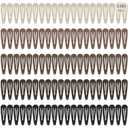 3 x 100Pcs Snap Hair Clips Hair Barrettes For Women Girls, No-Slip Metal Hair Snap Clips Accessories, Hairpins Matte 5 Colors, 2 x 0.55 Inch