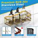 EUDELE 5-Pack Rustproof Stainless Steel Shower Caddy No Drill Adhesive Bathroom Organizer with Large Capacity, Spacious Shower Shelves for Inside Shower, Kitchen & Home Decor Storage-XL Size