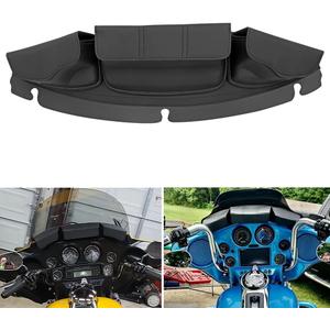 H RUO 3 Pocket Windshield Bag Batwing Fairing Bag Pouch Fit for Harley Touring Street Glide Electra Glide Tri Glide Ultra Limited FLHX FLHXST FLHXS 2014-2024