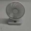 HIKALION Oscillating Small Desk Fan, with USB Rechargeable Battery, Ultra Quiet, 4 Speeds, 13-Hour Runtime, Wall-Mount Option, Quiet Fan, Home, Bedroom and Office, White