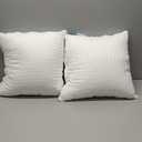 Oubonun 18 x 18 Throw Pillow Inserts, Firm and Fluffy Decorative Square Pillows for Couch Bed Sofa with Soft Cotton Cover White Cushion with Down Alternative Pack of 2