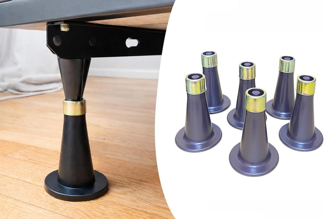 6PCS Reinforced Replacement Bed Frame Feet to Replace Wheels. Easy to Install, Prevent Sliding & Protect Floor