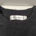 Angashion Women's Sweaters Casual Long Sleeve Crewneck Color Block Patchwork Pullover Knit Sweater Tops (Black)