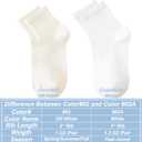 MAGIARTE Womens Mini Crew Ankle Socks Athletic Casual Cotton Socks for Women (White, L)