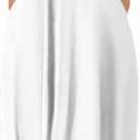 Wolddress Womens 2025 Casual Sleeveless Sundress Plus Size Loose Plain Long Summer Beach Maxi Dress with Pockets S-5X (White)