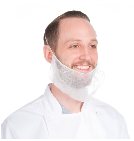White Polypropylene White Beard Guard, Size 18