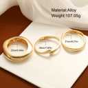MTINEAPS 3 PCS Gold Bangle Bracelets Set for Women Teens Trendy Chunky Adjustable Twist Cuff Bracelet Jewelry Gifts