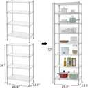 Finnhomy 8-Tier Wire Shelving Unit Adjustable Steel Wire Rack Shelving 8 Shelves Steel Storage Rack or Two 4-Tier Shelving Units with PE mat, Leveling Feet and Safety Device, NSF Certified, Chrome