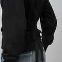 CSDAJIO Women Button Down Cardigans V Neck Long Sleeve Casual Coat Fall Clothes (Black, XS)