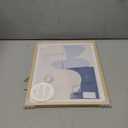 iHery Natural OAK Wood Abstract Botanical Framed Wall Art, 12x16 in Beige Black Flower Canvas Wall Art Modern Mid Century Botanical Neutral Wall Decor Set of 1 For Bedroom Living Room