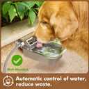 PETTEN 3L Automatic Dog Water Bowl Dispenser, Stainless Steel Self-Filling Water Bowl for Large Dogs & Outdoor Auto-Filling Fresh Water with 3/4" GHT Hose Connection