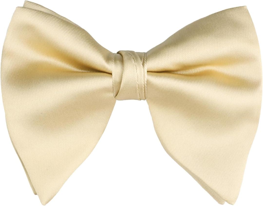 Alizeal Velvet Pre-tied Adjustable Bow Tie for Men Oversize Formal Solid Tuxedo Bowtie