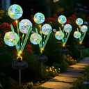 Freshaction Solar Flowers Lights - Upgraded Waterproof Outdoor Dandelion Decor Flowers Lights for Garden, Patio, Backyard, Party and Office (Dandelion, 2)