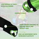 Vizari Matera Soccer Shin Guards with Adjustable Straps for Adult & Kids - Green/Black, XXS, Lightweight & Durable Football Shin Pads with Ankle Protection