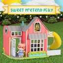 Honey Bee Acres Sunshine Meadow School Complete Set with Miniature Flocked Figure, 21 Pieces , Ages 3+