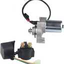 WATERWICH Starter Compatible with Tao Tao 125cc 110cc-50cc with Relay ATV Coolster Motor Coolster Four 4 Wheeler Chinese Pit Dirt Bike 4 Wheelers Go Karts Dune Buggy Sandrail Quad SSR Roketa