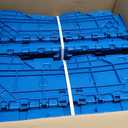 Container With Durable Lid, 4 Pack, Blue, Heavy Duty Storage Totes, Stackable Containers, Bins With With Lids, Storage Bins For Garage, Basement, Outdoor, Office, Kitchen, Organzation Crates