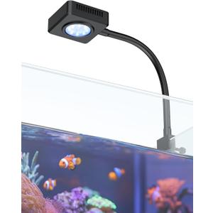 Pawfly 15 W Saltwater Aquarium Light Clip On LED Reef Light for Corals Dimmable LED Aquarium Light with Touch Control Marine Fish Tank Light with Adjustable Brightness Brilliant Blue White Red Lights