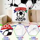 18x18 Inches Decorative Pillow Covers 1pc for World Soccer 2026 Fans, Soccer Ball Embroidered Throw Pillows Cases for Couch Bed Room, Game Day Home Decor Pillows Covers Gifts for Women Men