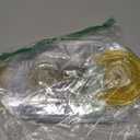 FYSUIMU 24 Pcs Christmas Clear Plastic Gift Bags with Handles Ribbon Gold Merry Christmas Tree Snowflake Candy Treat Goodie Bag PVC Tote Bags for Xmas Winter Holiday Party Favors, 7.9 x 7.9 x 3.1 Inch