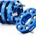 Orion Motor Tech Hub Centric 5x114.3 Wheel Spacers, 1" Blue Wheel Spacers with M12x1.5 Studs Compatible with Honda Accord Honda Civic Honda CRV Acura RSX Acura TL, 64.1mm Bore Wheel Spacer Kit, 4pcs