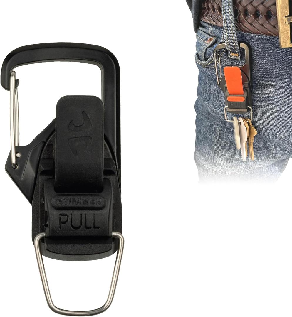 8TIMBER Terra Clip Magnetic Quick Release Keychain - Effortless Carabiner Alternative for Stylish Key Management Anywhere with Quick and Easy Magnetic Tab, Carabiner and Magnetic Clip in One