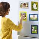 16 Pack Magnetic Picture Frames for Refrigerator with Quick Open Magnetic Cover, Holds 4x6 Photos Boho Style Fridge Magnets for Home, Office