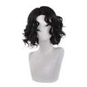 Black curly Short Hair Halloween Costume Party Synthetic Wig
