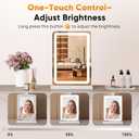 Sweetcrispy 18"x13" LED Vanity Mirror with Lights, Dimmable 3 Color Modes Makeup Mirror with Memory Function, USB Charging, Aluminum Frame, Lighted Mirrors for Desk, Bedroom, Living Room