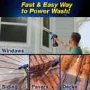 Ontel Turbo Jet HydroX5 Pro Portable Cordless Pressure Washer (21V 3000mAh Battery), 6-in-1 Nozzle, Dual Water Source, 16ft Detachable Hose