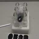 Brajttt 5oz Glass Bottle, Clear Woozy Bottles with Shrink Capsules,Empty Small Beverage/Canning Bottles with Black Caps for Kitchen and Party,6 Pack