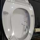 Elongated Toilet Seat, 18.5 Soft/Slow Close Oval (Oblong) Toilet Seat for Elongated Toilets, No-Slam Quiet-Close Lid, Easy-to-Install & Clean, Durable Never-Loosen White Plastic Seat