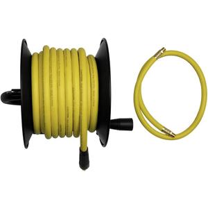 DEWALT Manual Air Hose Reel, 3/8 in. x 50 ft. Oil and Kink Resistant Air Hose with 4 ft. Lead, Essential Home Improvement Tool for Efficient Hose Management and Connectivity