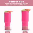 yoelike 2 PCS Silicone Boot for Hydrojug Traveler 40 oz Tumbler, Anti-Slip Protective Sleeve for Hydrojug Stainless Steel Tumbler, Bottom Bumper Cover Accessories, Dishwasher Safe, BPA Free (Rose)