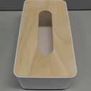 Pojah Wooden Rectangular Tissue Box Holder for Storage on Bathroom Vanity, Countertop, Bedroom Dresser (Medium, 10.2x5.1x3.3 inch)