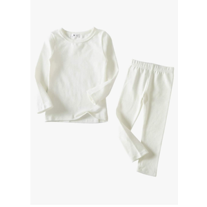 Toddler Girls Boys Pajamas Basic Solid Color Cotton Sleepwear Soft Long Sleeve Pjs 2pcs Set, Size:3